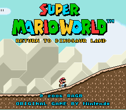 Super Mario World - Return to Dinosaur Land Title Screen